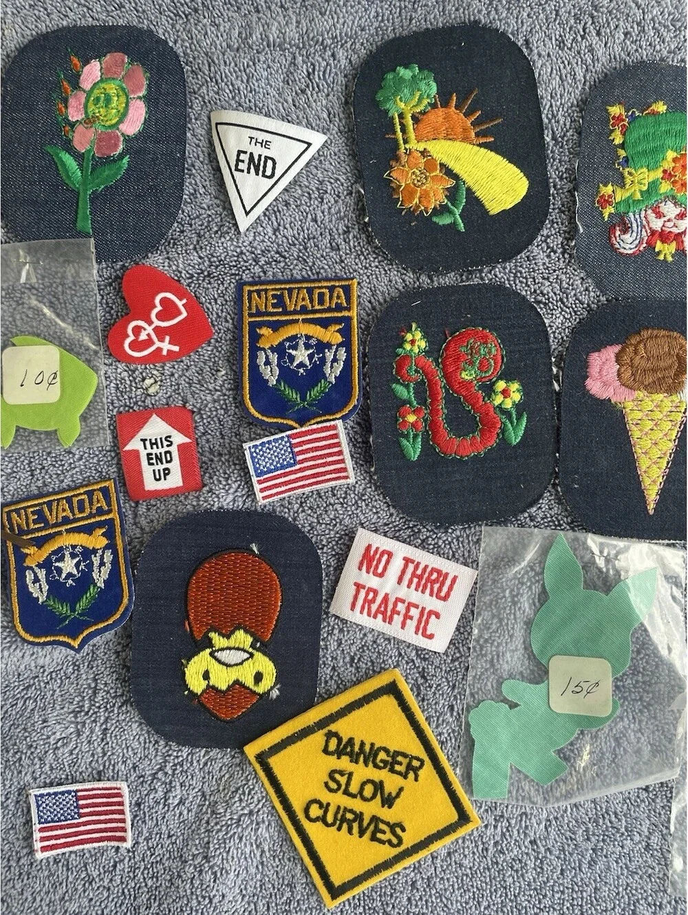 Vtg 1970-80s Embroidered Applique Patches Sew On Lot